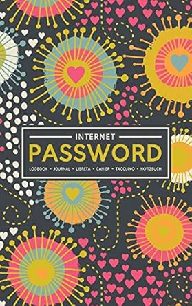 internet password logbook journal libreta cahier taccuino notizbuch 100 page password book to track and