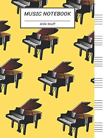 music notebook wide staff many piano pattern/blank music sheet notebook staff paper music manuscript paper 6