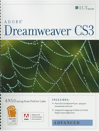 adobe dreamweaver cs3 advanced student manual 1st edition steve english 1426097212, 978-1426097218