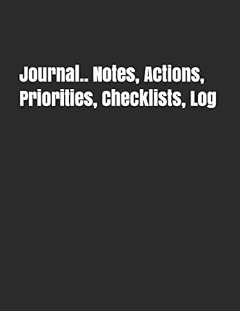 journal notes actions priorities checklists log track action items priorities meeting project notes with