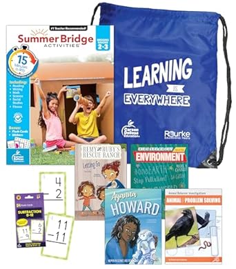 Summer Bridge Activities 2 3 Bundle Ages 7 8 Math Language Arts And Science Summer Learning 3rd Grade Workbooks All Subjects Subtraction Math Flash Cards Childrens Books And Drawstring Bag