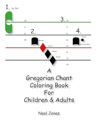 a gregorian chant coloring book for children and adults 1st edition noel jones ,alan dash 1453843191,