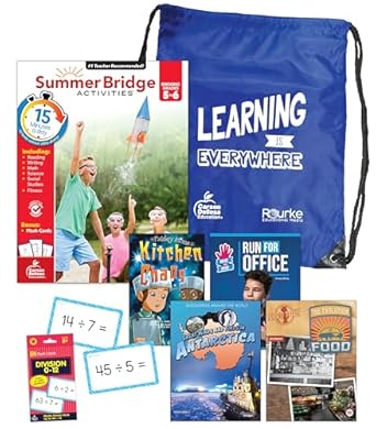 Summer Bridge Activities 5 6 Bundle Ages 10 11 Math Language Arts And Science Summer Learning 6th Grade Workbooks All Subjects Division Math Flash Cards Childrens Books And Drawstring Bag