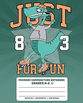 primary composition notebook grades k 2 just for fun 83 story paper journal full page handwriting practice