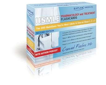 kaplan medical usmle pharmacology and treatment flashcards the 200 questions youre most likely to see on