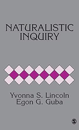 naturalistic inquiry 1st edition yvonna s lincoln ,egon guba 0803924313, 978-0803924314