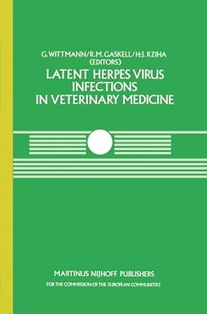 latent herpes virus infections in veterinary medicine a seminar in the cec programme of coordination of