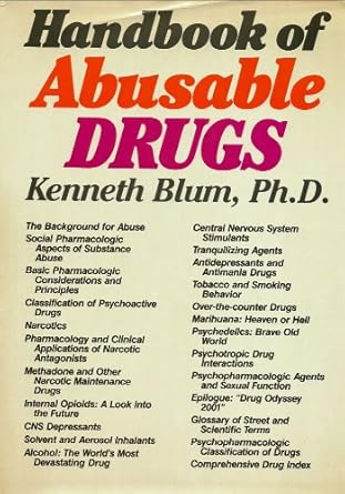 handbook of abusable drugs 1st edition kenneth blum 0898760364, 978-0898760361