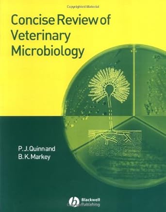 concise review of veterinary microbiology 1st edition p j quinn ,b k markey 1405108983, 978-1405108980