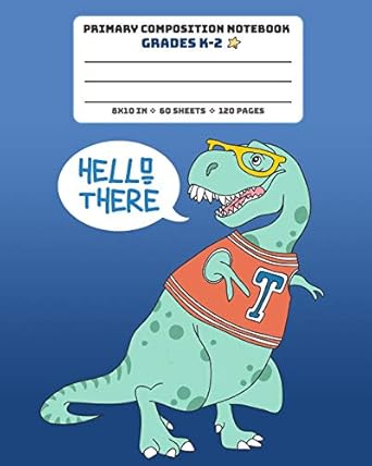 primary composition notebook grades k 2 hello there story paper journal full page handwriting practice with