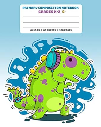 primary composition notebook grades k 2 story paper journal full page handwriting practice with dashed