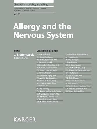 allergy and the nervous system 1st edition j bienenstock 3805599846, 978-3805599849