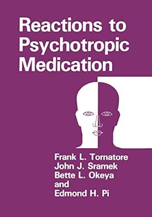 reactions to psychotropic medication 1st edition  0306427184, 978-0306427183