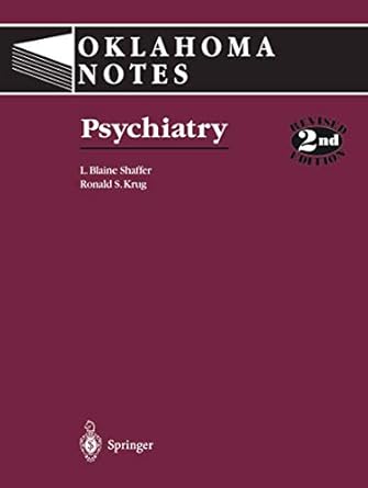 psychiatry 1st edition lawrence b shaffer ,ronald s krug ,r r claudet 0387946330, 978-0387946337