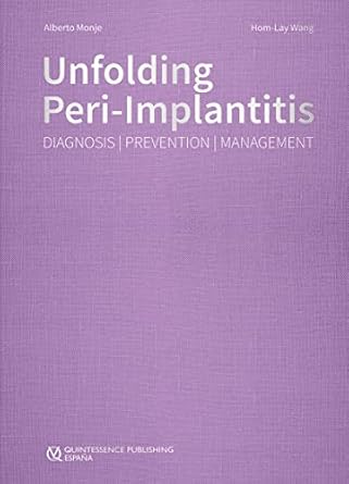 unfolding peri implantitis diagnosis / prevention / management 1st edition ph d monje, alberto ,ph d wang,