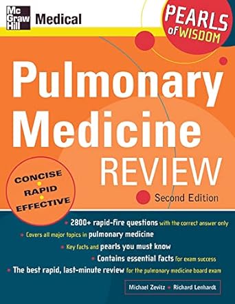 pulmonary medicine review pearls of wisdom 1st edition michael zevitz 0071464514, 978-0071464512