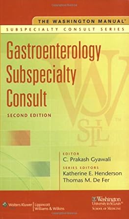 the washington manual gastroenterology subspecialty consult 1st edition m d gyawali, c prakash ,m d