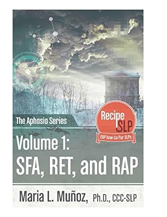 the aphasia series vol 1 sfa ret rap 1st edition maria l munoz 1941352049, 978-1941352045