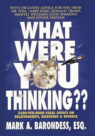 what were you thinking $600 per hour legal advice on relationships marriage and divorce 1st edition mark a