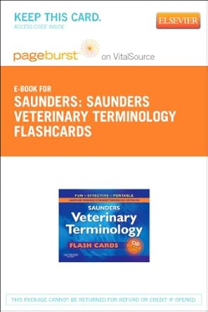 saunders veterinary terminology flash cards elsevier ebook on vitalsource saunders veterinary terminology