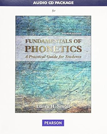audio cd package for fundamentals of phonetics a practical guide for students 1st edition larry h small