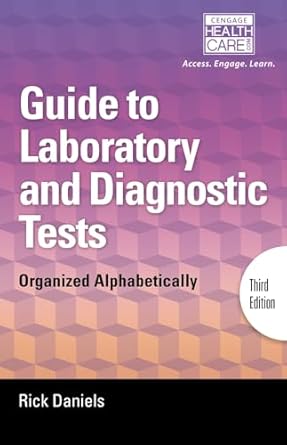 delmars guide to laboratory and diagnostic tests organized alphabetically 1st edition rick daniels