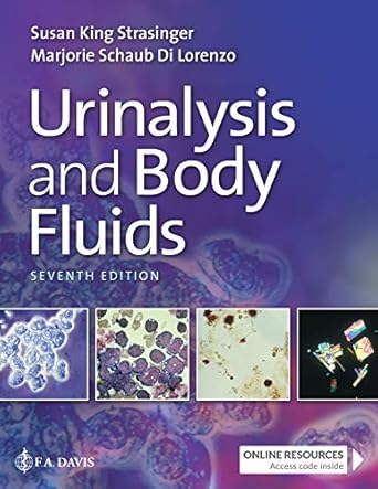 urinalysis and body fluids 1st edition susan king strasinger da mt ,marjorie schaub di lorenzo mt sh