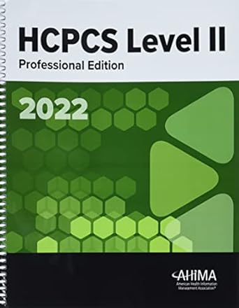 2022 hcpcs level ii 1st edition ahima 1584268506, 978-1584268505