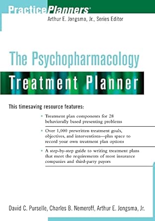the psychopharmacology treatment planner 1st edition david c purselle ,charles b nemeroff ,david j berghuis