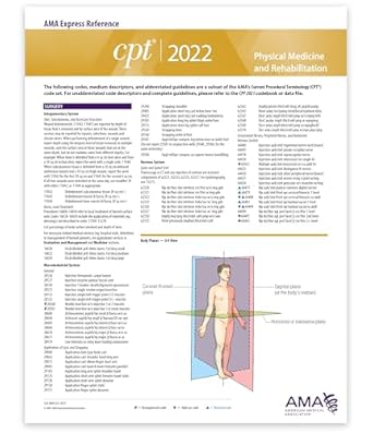 cpt express reference coding card 2022 physical medicine and rehabilitation 1st edition american medical