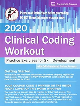 clinical coding workout 2020 with full vlab 1st edition ahima 1584267526, 978-1584267522