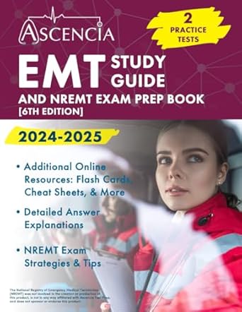 emt study guide 2024 2025 2 practice tests and nremt exam prep book 1st edition jeremy downs 163798703x,