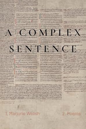 a complex sentence 1st edition marjorie welish 1566896088, 978-1566896085