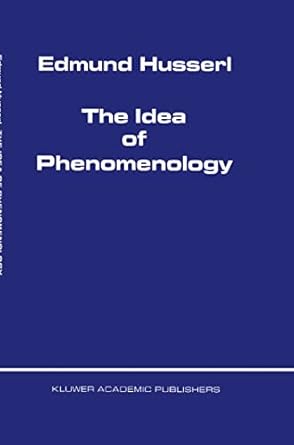 the idea of phenomenology 1st edition edmund husserl ,l hardy 9048152127, 978-9048152124