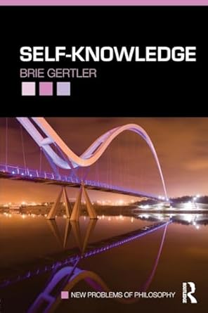 self knowledge 1st edition brie gertler 0415405262, 978-0415405263