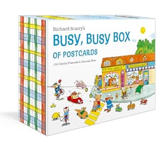 richard scarrys busy busy box of postcards 100 colorful postcards to save and share 1st edition richard