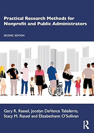 practical research methods for nonprofit and public administrators 1st edition gary r rassel ,jocelyn devance