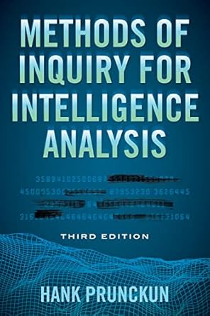 methods of inquiry for intelligence analysis 1st edition hank prunckun 1538125870, 978-1538125878