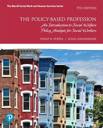 policy based profession the an introduction to social welfare policy analysis for social workers with