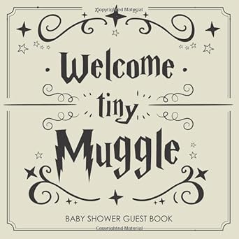 welcome tiny muggle baby shower guest book 120 pages 10 page bonus gift log 1st edition ready memory