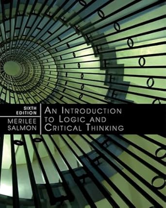 introduction to logic and critical thinking 1st edition merrilee salmon 1133049753, 978-1133049753