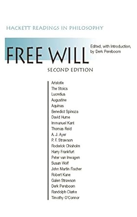 free will 1st edition derk pereboom 1603841296, 978-1603841290