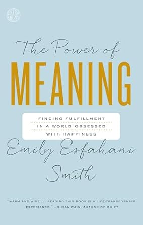 the power of meaning finding fulfillment in a world obsessed with happiness 1st edition emily esfahani smith