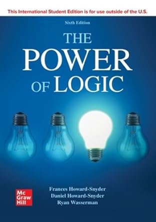 the power of logic 1st edition daniel howard snyder ,frances howard snyder ,ryan wasserman 1260084655,