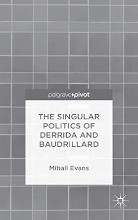 the singular politics of derrida and baudrillard 1st edition mihail evans 1137488557, 978-1137488558