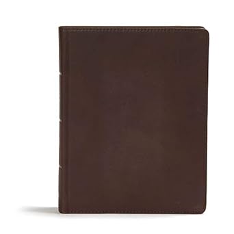 csb study bible brown genuine leather red letter study notes and commentary illustrations articles word
