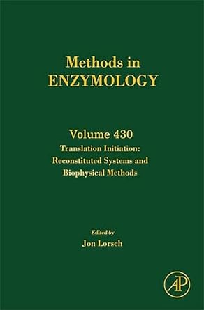 translation initiation reconstituted systems and biophysical methods 1st edition jon lorsch 0123739691,