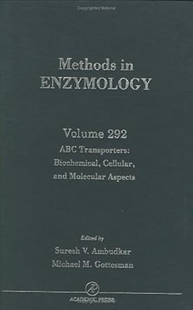 abc transporters biochemical cellular and molecular aspects 1st edition john n abelson ,melvin i simon