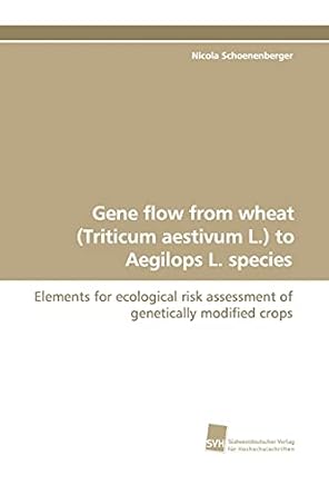 gene flow from wheat to aegilops l species elements for ecological risk assessment of genetically modified