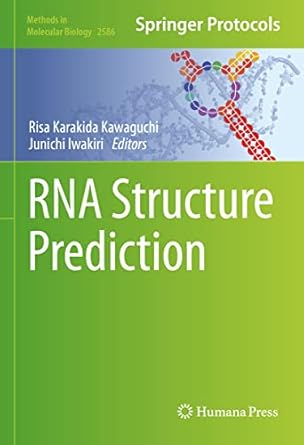 rna structure prediction 1st edition risa karakida kawaguchi ,junichi iwakiri 1071627678, 978-1071627679